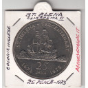 SANT'ELENA 25 Pence Nickel 1973  Terzo Centenario di St. Helena KM# 5 